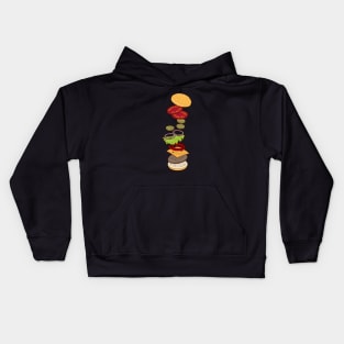 cheeseburger exploded Kids Hoodie